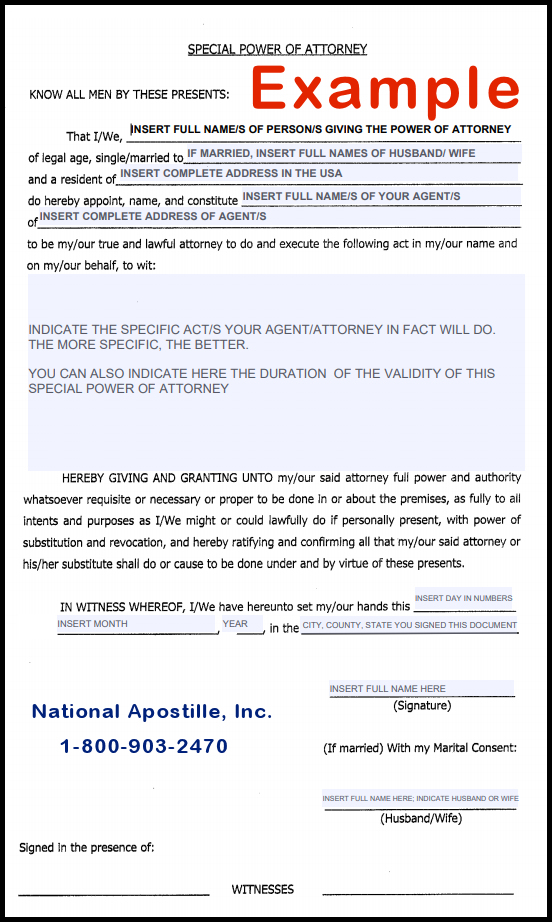 Special Power Of Attorney Template Philippines